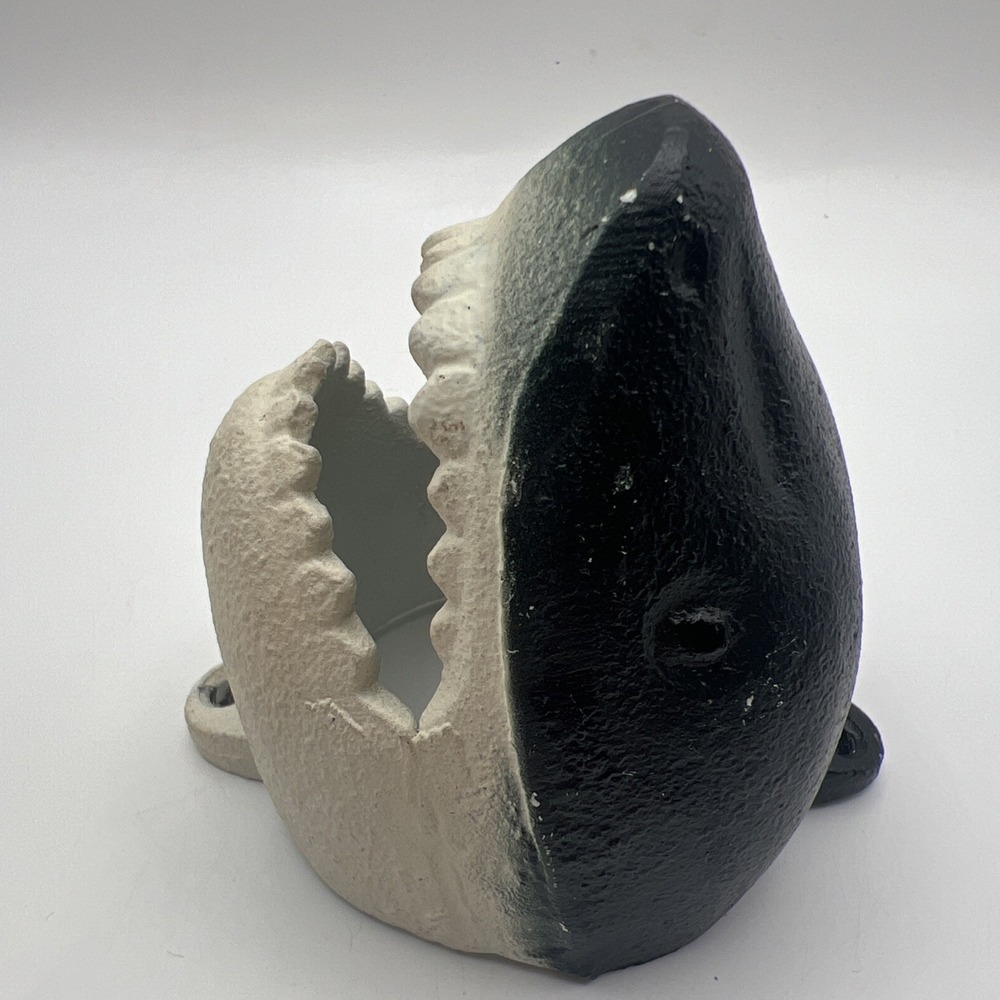 Shark Teeth Beer Bottle Opener Cast Iron Wall Mounted Nautical Beach House Decor